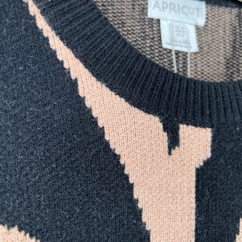 APRICOT Black and Pink Knit Sweater, NWT, Size:M, Gorgeous and Sexy Vibes - Picture 5 of 10